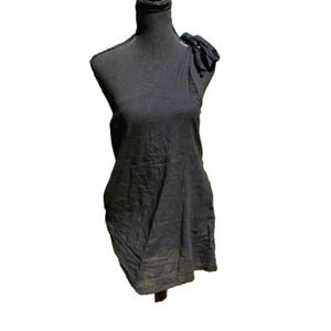 𝅺Black one shoulder mini dress with pockets NEW Medium
